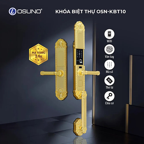 Khoá biệt thự mở khoá từ xa qua app OSN-KBT10