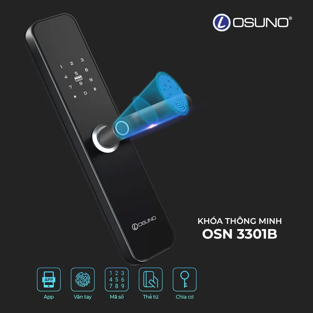 Chi tiết khóa điện tử mở qua App OSN-3303B